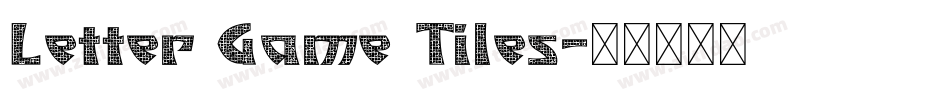 Letter Game Tiles字体转换